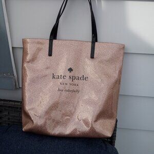 Kate Spade NY Live Colorfully Glitter Sparkle Daycation Large Shopper Tote